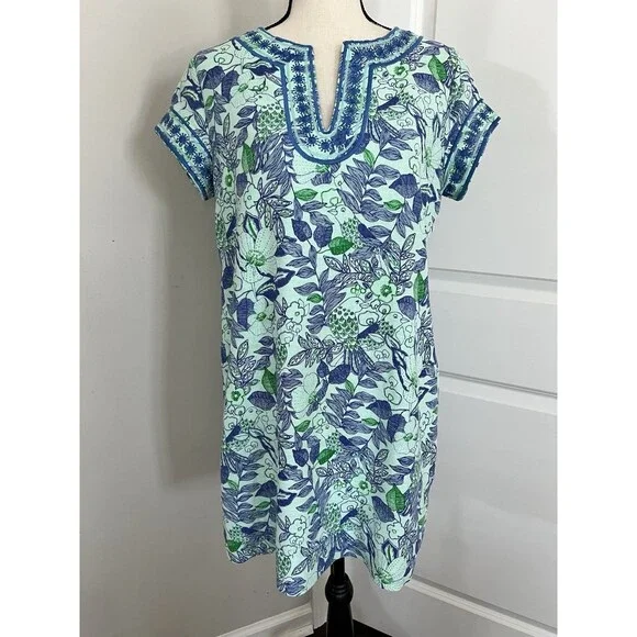 Vineyard Vines | Dresses | Vineyard Vines Embroidered Shift Dress Floral And Bird Print Size 8 Euc | Poshmark Vineyard Vines | Dresses | Vineyard Vines Embroidered Shift Dress Floral And Bird Print Size 8 Euc | Poshmark